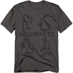 Harry Potter Literary Crests Men's 18/1 Cotton Short-Sleeve T-Shirt