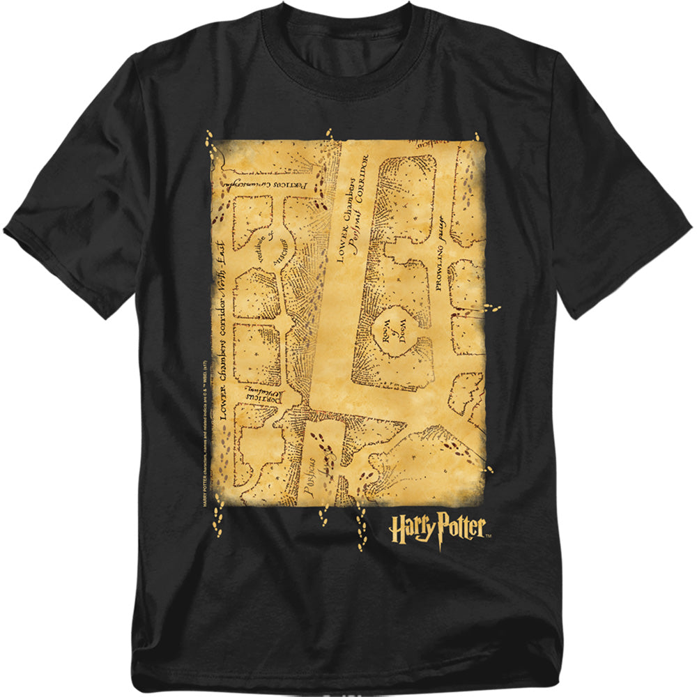 Harry Potter Marauders Map Interior Men's 18/1 Cotton Short-Sleeve T-Shirt