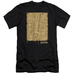 Harry Potter Marauders Map Interior Men's Ultra-Soft 30/1 Cotton Slim Short-Sleeve T-Shirt