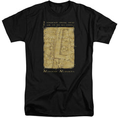 Harry Potter Marauders Map Interior Words Men's 18/1 Tall Cotton Short-Sleeve T-Shirt