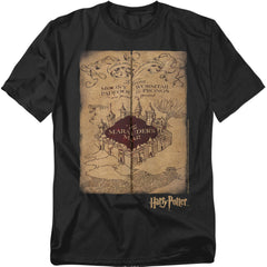 Harry Potter Marauders Map Men's 18/1 Cotton Short-Sleeve T-Shirt