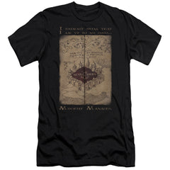 Harry Potter Marauders Map Words Men's Ultra-Soft 30/1 Cotton Slim Short-Sleeve T-Shirt