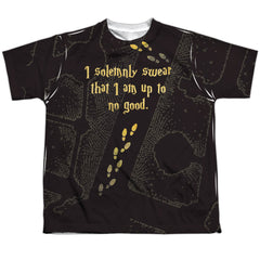 Harry Potter Marauders Map Youth Regular Fit Poly Short-Sleeve T-Shirt