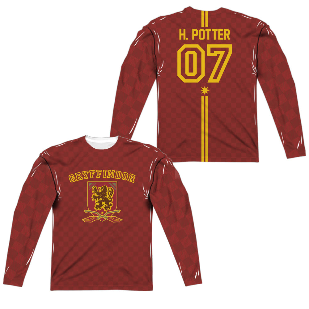 Harry Potter Potter Sweater (Front/Back Print) Men's Regular Fit Polyester Long-Sleeve T-Shirt