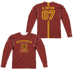 Harry Potter Potter Sweater (Front/Back Print) Men's Regular Fit Polyester Long-Sleeve T-Shirt