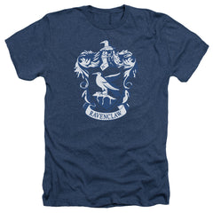 Harry Potter Ravenclaw Crest Men's 30/1 Heather 60 40 Poly Short-Sleeve T-Shirt