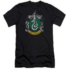 Harry Potter Slytherin Crest Men's Ultra-Soft 30/1 Cotton Slim Short-Sleeve T-Shirt