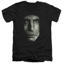 Harry Potter Snape Head Men's 30/1 Cotton Slim V-Neck T-Shirt