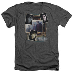 Harry Potter Trio Collage Men's 30/1 Heather 60 40 Poly Short-Sleeve T-Shirt