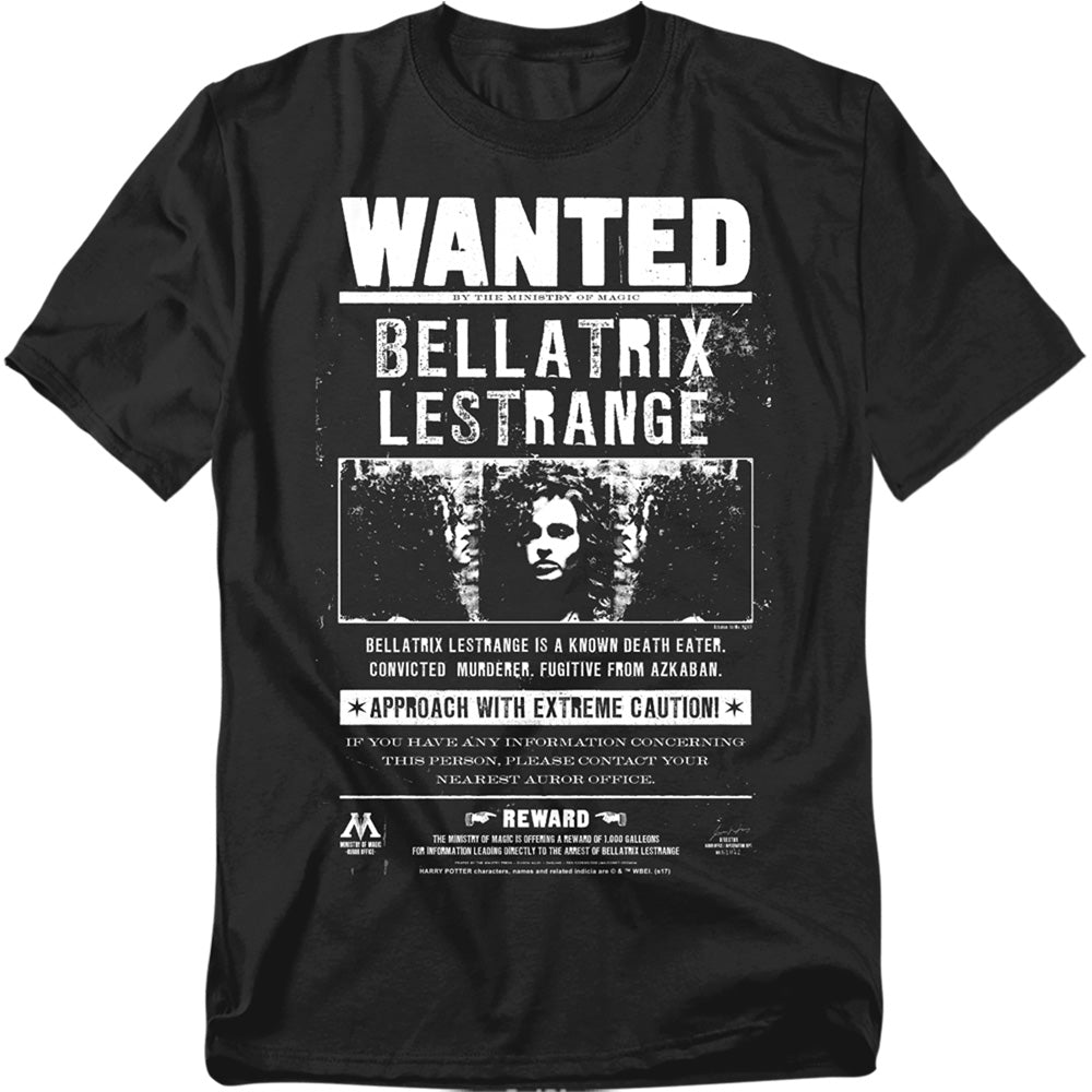 Harry Potter Wanted Bellatrix Men's 18/1 Cotton Short-Sleeve T-Shirt