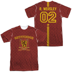 Harry Potter Weasley Sweater (Front/Back Print) Men's Regular Fit Polyester Short-Sleeve T-Shirt