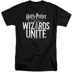 Harry Potter Wizards Unite Logo Men's 18/1 Tall Cotton Short-Sleeve T-Shirt