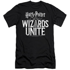 Harry Potter Wizards Unite Logo Men's Ultra-Soft 30/1 Cotton Slim Short-Sleeve T-Shirt