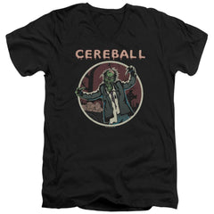 Hell Fest Cereball Men's 30/1 Cotton Slim V-Neck T-Shirt