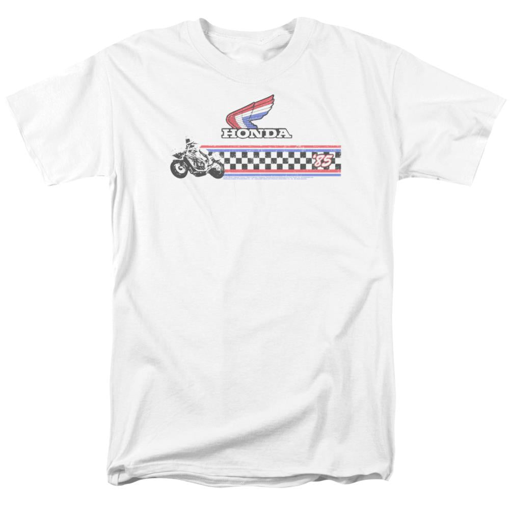 Honda 1985 Red White Blue Men's 18/1 Cotton Short-Sleeve T-Shirt