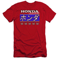 Honda Kanji Racing Men's Ultra-Soft 30/1 Cotton Slim Short-Sleeve T-Shirt