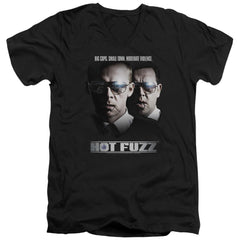 Hot Fuzz Big Cops Men's 30/1 Cotton Slim V-Neck T-Shirt
