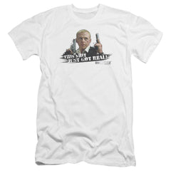 Hot Fuzz Just Got Real Men's Ultra-Soft 30/1 Cotton Slim Short-Sleeve T-Shirt