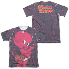 Hot Stuff Comic Panels (Front/Back Print) Men's Regular Fit Poly Cotton Short-Sleeve T-Shirt