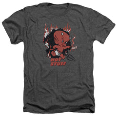 Hot Stuff Singe Men's 30/1 Heather 60 40 Poly Short-Sleeve T-Shirt