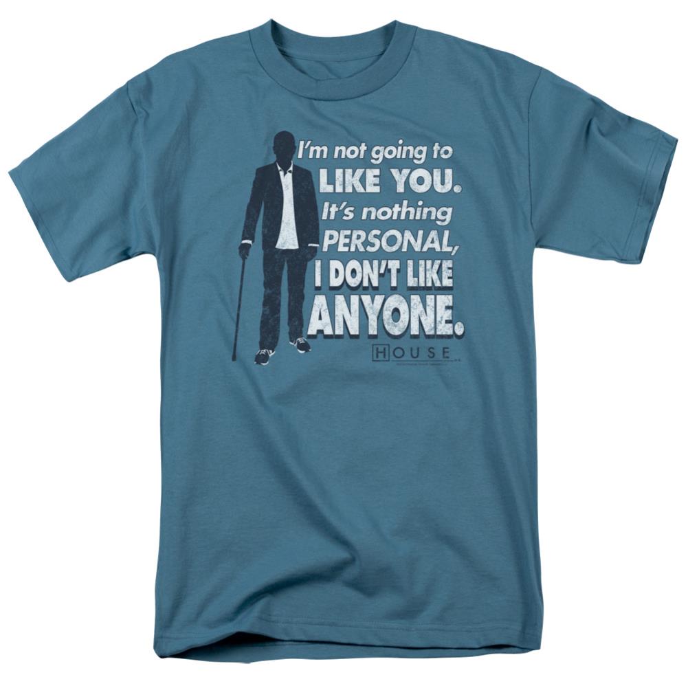 House I Don't Like Anyone Men's 18/1 Cotton Short-Sleeve T-Shirt