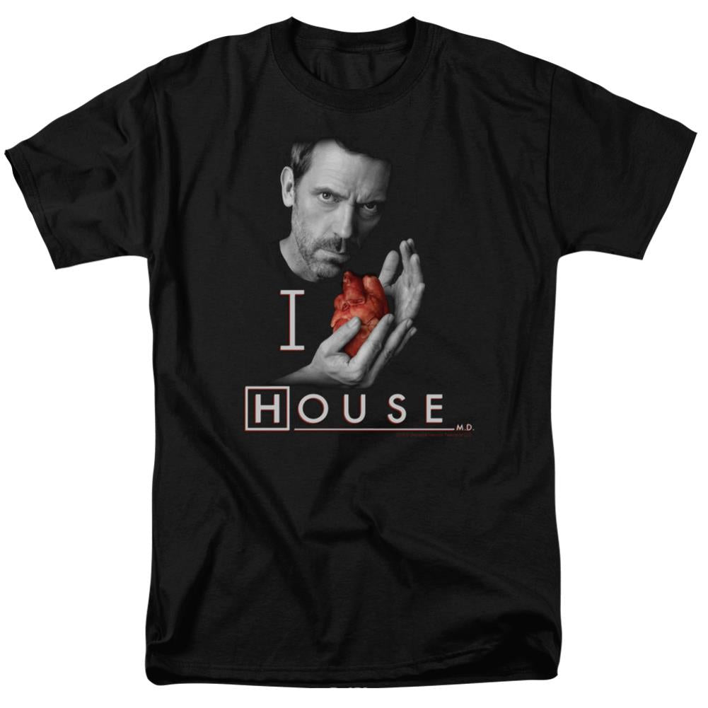 House I Heart House Men's 18/1 Cotton Short-Sleeve T-Shirt