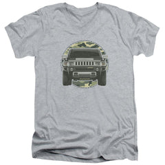 Hummer Lead Or Follow Men's 30/1 Cotton Slim V-Neck T-Shirt
