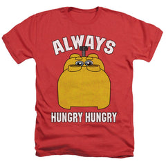 Hungry Hungry Hippos Hungry Men's 30/1 Heather 60 40 Poly Short-Sleeve T-Shirt