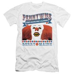 It (1990) The Dancing Clown Men's Ultra-Soft 30/1 Cotton Slim Short-Sleeve T-Shirt