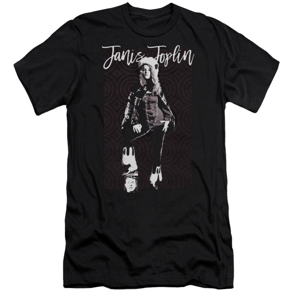 Janis Joplin Minimal J Men's Ultra-Soft 30/1 Cotton Slim Short-Sleeve T-Shirt