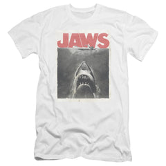 Jaws Classic Fear Men's Ultra-Soft 30/1 Cotton Slim Short-Sleeve T-Shirt