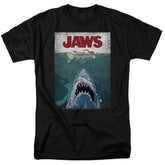 Jaws Lined Poster Men's 18/1 Cotton Short-Sleeve T-Shirt