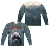 Jaws Poster Men's Regular Fit Polyester Long-Sleeve T-Shirt