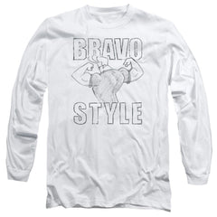 Johnny Bravo Bravo Style Men's 18/1 Cotton Long-Sleeve T-Shirt