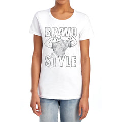 Johnny Bravo Bravo Style Women's 18/1 Cotton Short-Sleeve T-Shirt