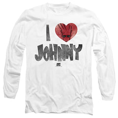Johnny Bravo I Heart Johnny Men's 18/1 Cotton Long-Sleeve T-Shirt