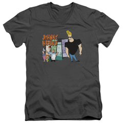 Johnny Bravo Johnny & Friends Men's 30/1 Cotton Slim V-Neck T-Shirt