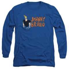 Johnny Bravo Johnny Logo Men's 18/1 Cotton Long-Sleeve T-Shirt