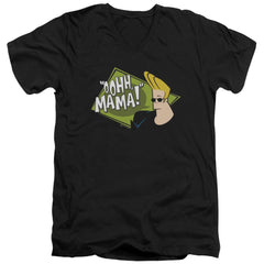 Johnny Bravo Oohh Mama Men's 30/1 Cotton Slim V-Neck T-Shirt