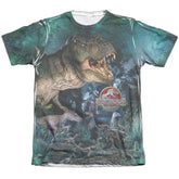 Jurassic Park Dinos Gather Men's Regular Fit Poly Cotton Short-Sleeve T-Shirt