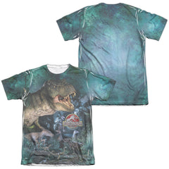 Jurassic Park Dinos Gather Men's Regular Fit Poly Cotton Short-Sleeve T-Shirt