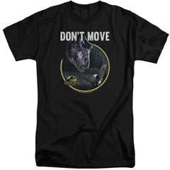 Jurassic Park Don't Move Men's 18/1 Tall Cotton Short-Sleeve T-Shirt