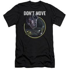Jurassic Park Don't Move Men's Ultra-Soft 30/1 Cotton Slim Short-Sleeve T-Shirt