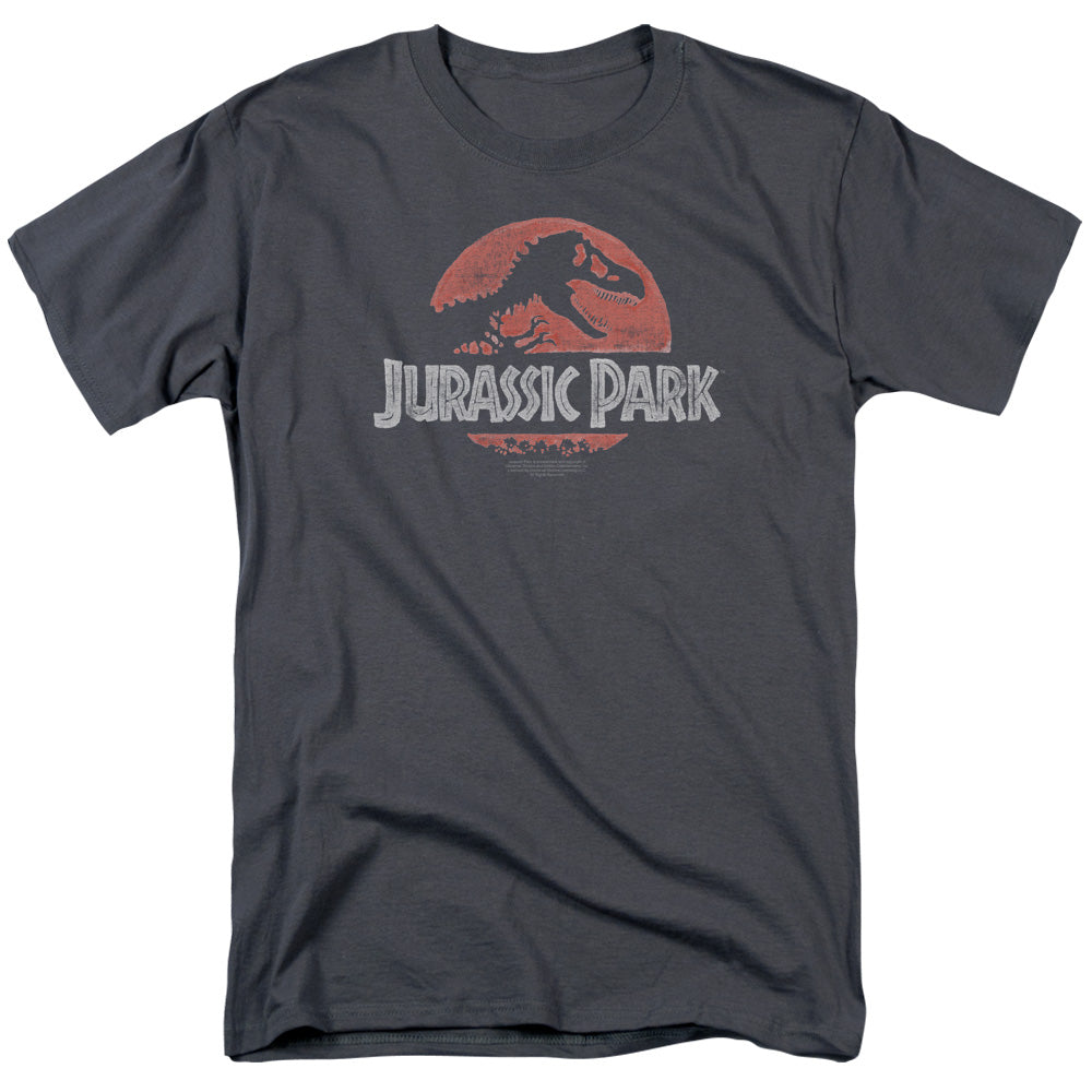 Jurassic Park Faded Logo Men's 18/1 Cotton Short-Sleeve T-Shirt