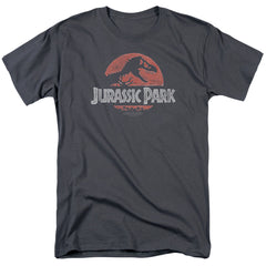 Jurassic Park Faded Logo Men's 18/1 Cotton Short-Sleeve T-Shirt