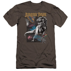 Jurassic Park Foliage Men's Ultra-Soft 30/1 Cotton Slim Short-Sleeve T-Shirt