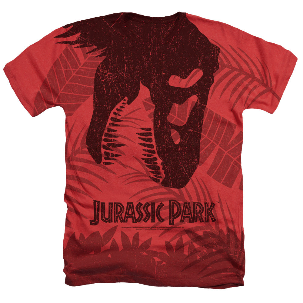 Jurassic Park Fossil Men's 30/1 Cotton Poly SS Heather T