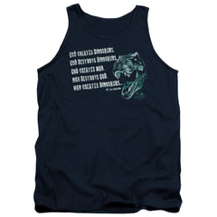 Jurassic Park God Creates Dinosaurs Men's 18/1 Cotton Tank Top