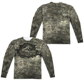 Jurassic Park Jurassic Stone (Front/Back Print) Men's Regular Fit Polyester Long-Sleeve T-Shirt