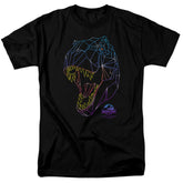 Jurassic Park Neon T-Rex Men's 18/1 Cotton Short-Sleeve T-Shirt